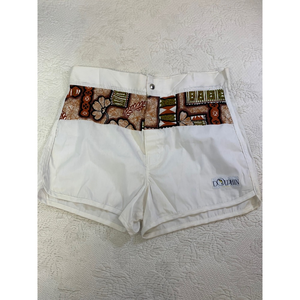 Vtg 70s Dolphin California Board Shorts Swim Trunks NWT NOS Deadstock Sears L